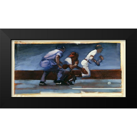 Baseball II Black Modern Wood Framed Art Print by Dean, Bruce