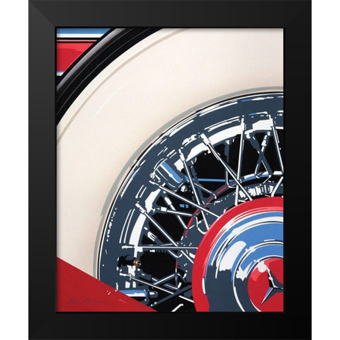 Rims Black Modern Wood Framed Art Print by Mukai, Dennis