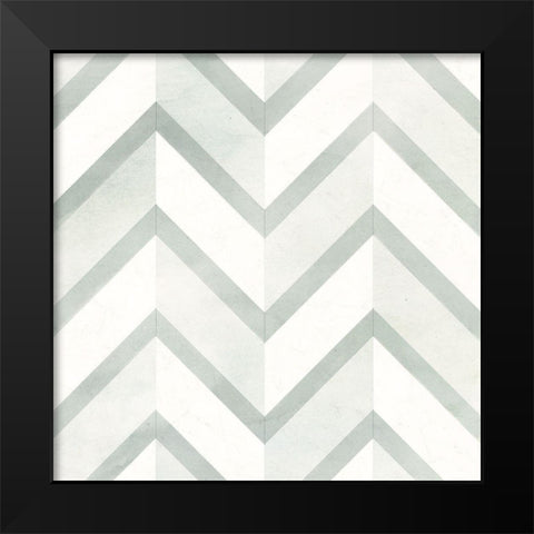 Seaglass Tiles III Black Modern Wood Framed Art Print by Borges, Victoria