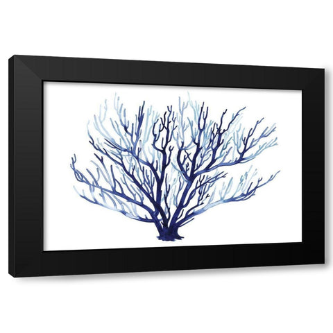 Azure Fan I Black Modern Wood Framed Art Print by Popp, Grace