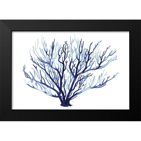 Azure Fan I Black Modern Wood Framed Art Print by Popp, Grace