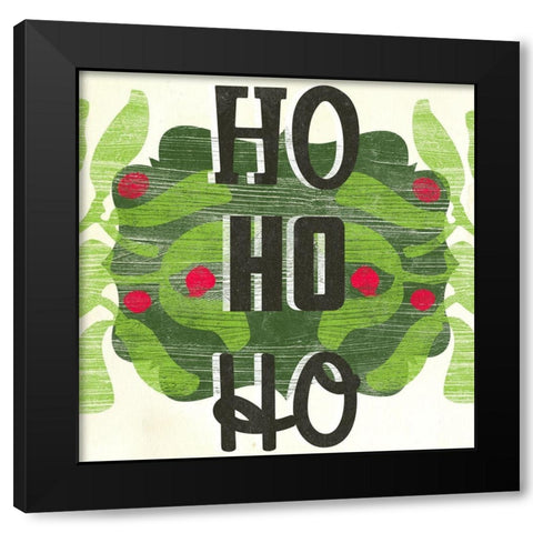 Lets Get Jolly II Black Modern Wood Framed Art Print with Double Matting by Vess, June Erica