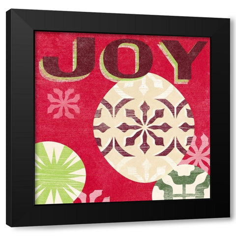Lets Get Jolly IV Black Modern Wood Framed Art Print with Double Matting by Vess, June Erica