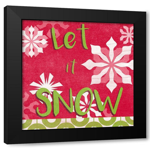 Lets Get Jolly VI Black Modern Wood Framed Art Print with Double Matting by Vess, June Erica