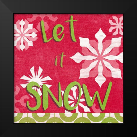 Lets Get Jolly VI Black Modern Wood Framed Art Print by Vess, June Erica