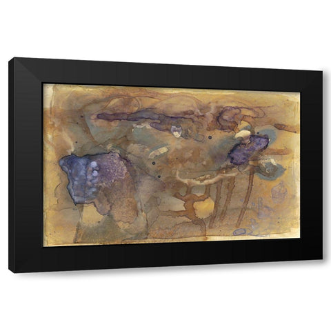 Violet Inclusion I Black Modern Wood Framed Art Print with Double Matting by Stramel, Renee W.