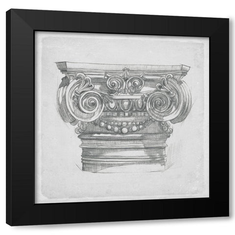 Capital Study I Black Modern Wood Framed Art Print with Double Matting by Wang, Melissa