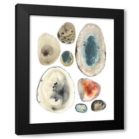 Geode Collection II Black Modern Wood Framed Art Print by Vess, June Erica
