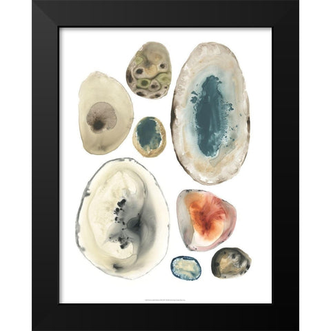 Geode Collection II Black Modern Wood Framed Art Print by Vess, June Erica