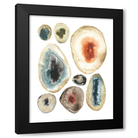 Geode Collection IV Black Modern Wood Framed Art Print by Vess, June Erica