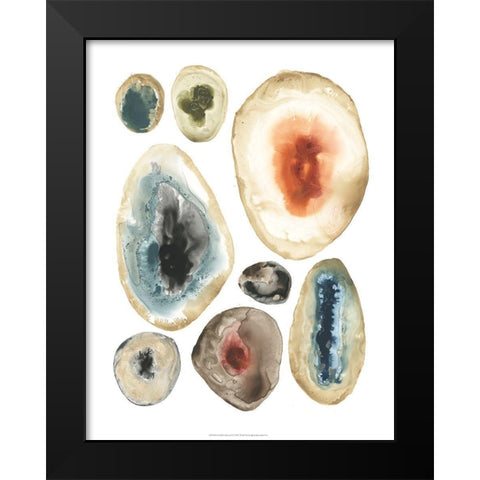 Geode Collection IV Black Modern Wood Framed Art Print by Vess, June Erica