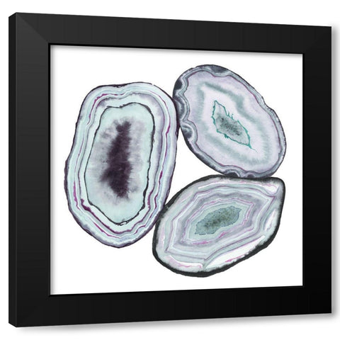 Geode Gems II Black Modern Wood Framed Art Print by Popp, Grace