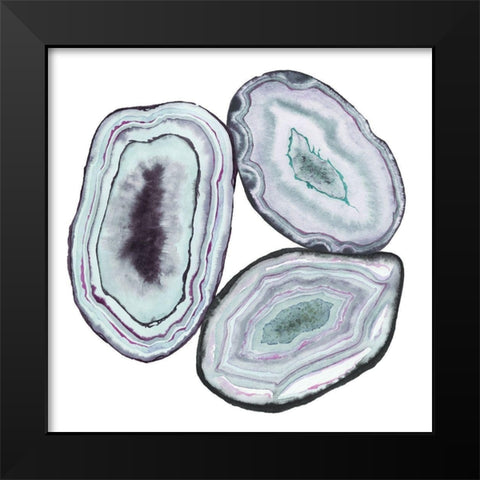 Geode Gems II Black Modern Wood Framed Art Print by Popp, Grace