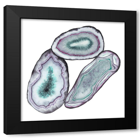 Geode Gems III Black Modern Wood Framed Art Print with Double Matting by Popp, Grace