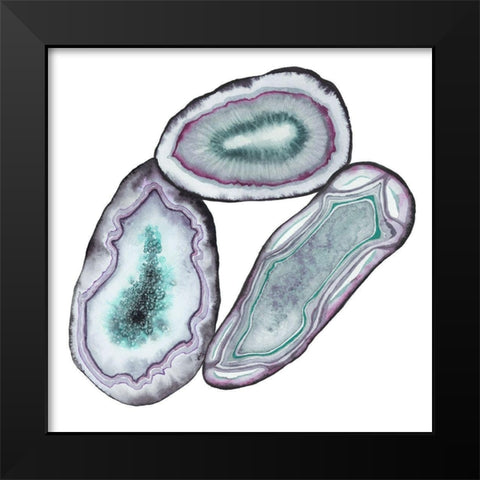 Geode Gems III Black Modern Wood Framed Art Print by Popp, Grace
