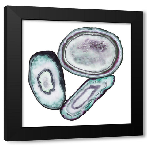 Geode Gems IV Black Modern Wood Framed Art Print with Double Matting by Popp, Grace