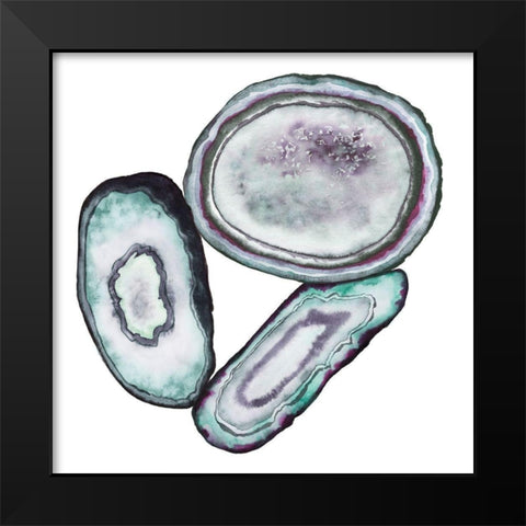 Geode Gems IV Black Modern Wood Framed Art Print by Popp, Grace