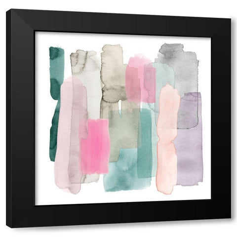 Playful Sherbert II Black Modern Wood Framed Art Print with Double Matting by Popp, Grace