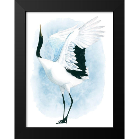Dancing Crane I Black Modern Wood Framed Art Print by Popp, Grace