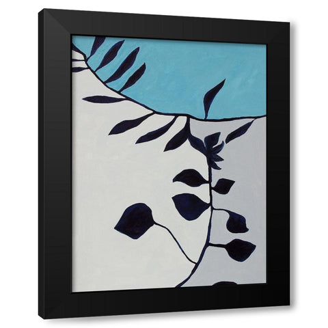 Graphic French Botanical III Black Modern Wood Framed Art Print with Double Matting by Delamater, Rob