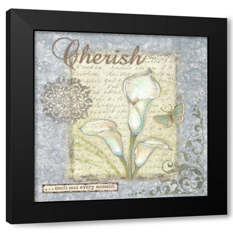 Word Inspiration II Black Modern Wood Framed Art Print with Double Matting by Eisner, Viv