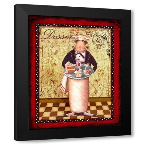 Chefs Bon Appetit II Black Modern Wood Framed Art Print by Eisner, Viv