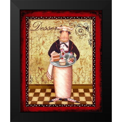 Chefs Bon Appetit II Black Modern Wood Framed Art Print by Eisner, Viv