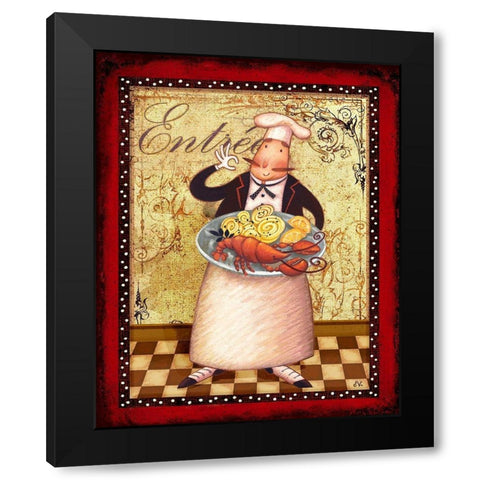 Chefs Bon Appetit III Black Modern Wood Framed Art Print by Eisner, Viv