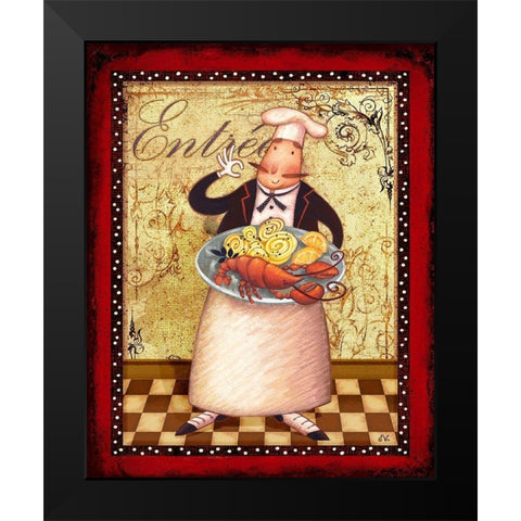 Chefs Bon Appetit III Black Modern Wood Framed Art Print by Eisner, Viv