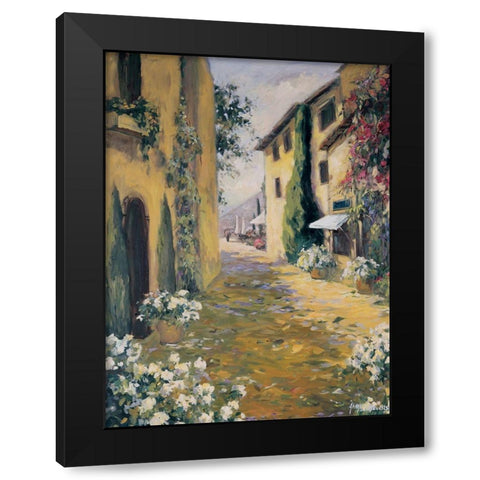 Italian Villa I Black Modern Wood Framed Art Print by Stevens, Allayn