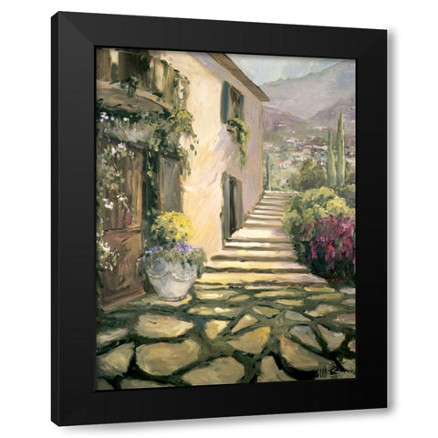 Italian Villa II Black Modern Wood Framed Art Print by Stevens, Allayn