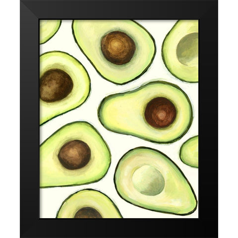 Avocado Arrangement I Black Modern Wood Framed Art Print by Borges, Victoria