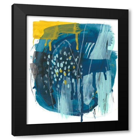 Intuitive Motion II Black Modern Wood Framed Art Print by Vess, June Erica