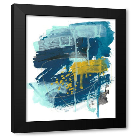 Intuitive Motion III Black Modern Wood Framed Art Print with Double Matting by Vess, June Erica