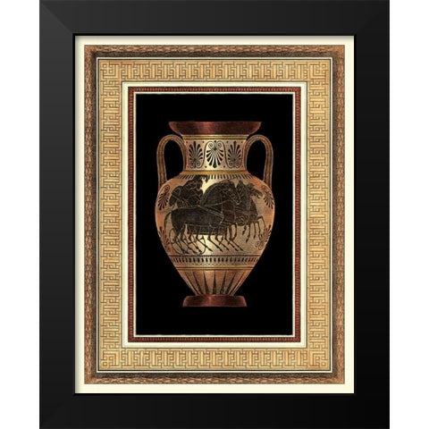 Etruscan Earthenware II Black Modern Wood Framed Art Print by Moses, Henry