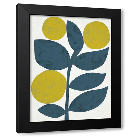 Branch I Black Modern Wood Framed Art Print with Double Matting by Zarris, Chariklia