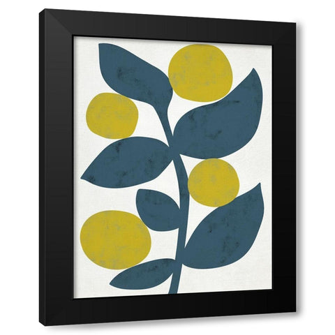 Branch II Black Modern Wood Framed Art Print with Double Matting by Zarris, Chariklia