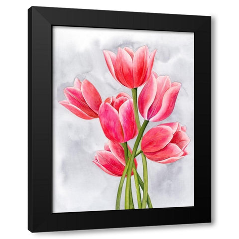 Tulip Tangle I Black Modern Wood Framed Art Print with Double Matting by Popp, Grace