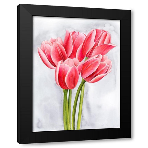 Tulip Tangle II Black Modern Wood Framed Art Print by Popp, Grace