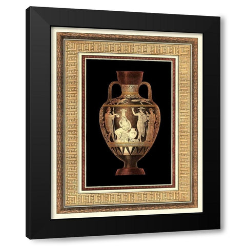 Etruscan Earthenware III Black Modern Wood Framed Art Print with Double Matting by Moses, Henry