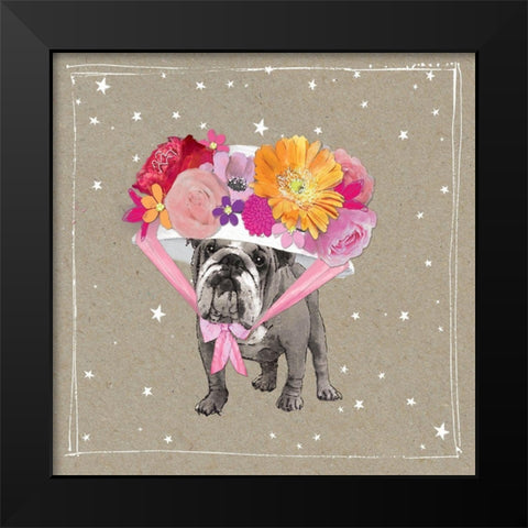 Fancypants Wacky Dogs IV Black Modern Wood Framed Art Print by Gower, Hammond