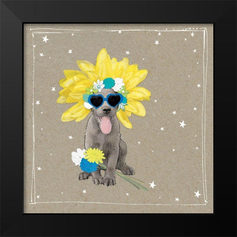 Fancypants Wacky Dogs VI Black Modern Wood Framed Art Print by Gower, Hammond