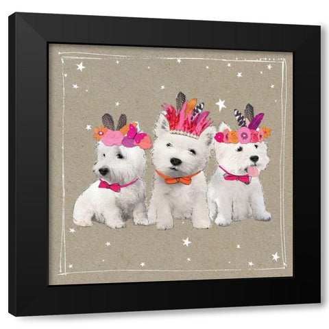 Fancypants Wacky Dogs VIII Black Modern Wood Framed Art Print with Double Matting by Gower, Hammond