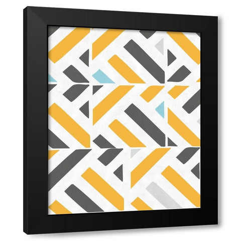 Traffic Jam III Black Modern Wood Framed Art Print by Vess, June Erica