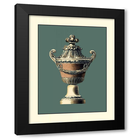 Classical Urn I Black Modern Wood Framed Art Print with Double Matting by Vision Studio