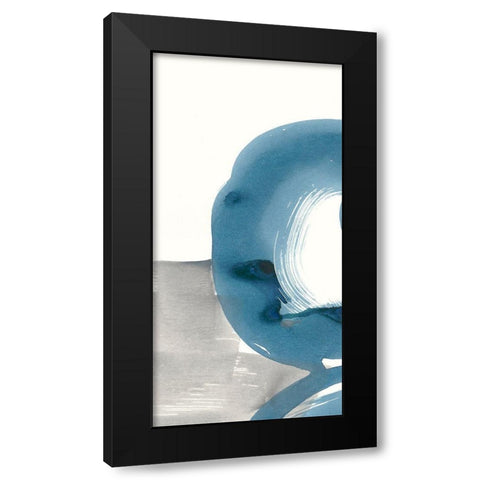 Breaking Blue I Black Modern Wood Framed Art Print by Stramel, Renee W.