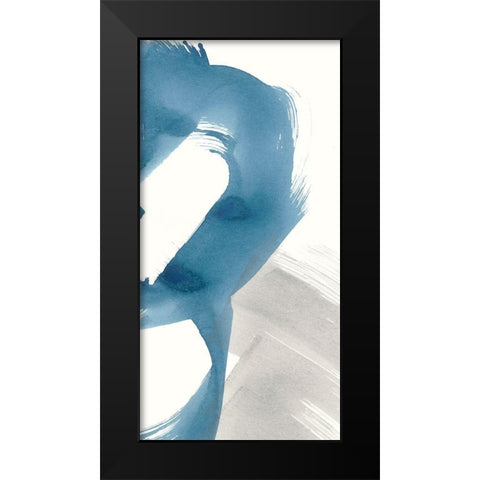 Breaking Blue II Black Modern Wood Framed Art Print by Stramel, Renee W.
