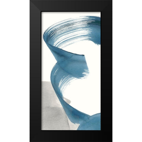 Breaking Blue III Black Modern Wood Framed Art Print by Stramel, Renee W.