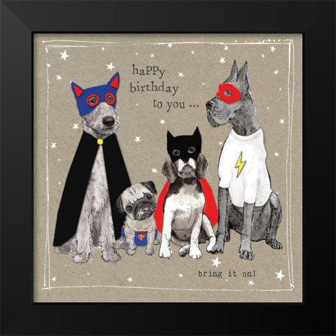 Fancypants Cool Dogs III Black Modern Wood Framed Art Print by Gower, Hammond