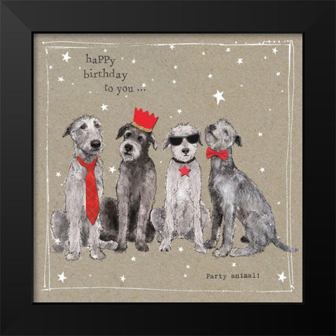 Fancypants Cool Dogs IV Black Modern Wood Framed Art Print by Gower, Hammond